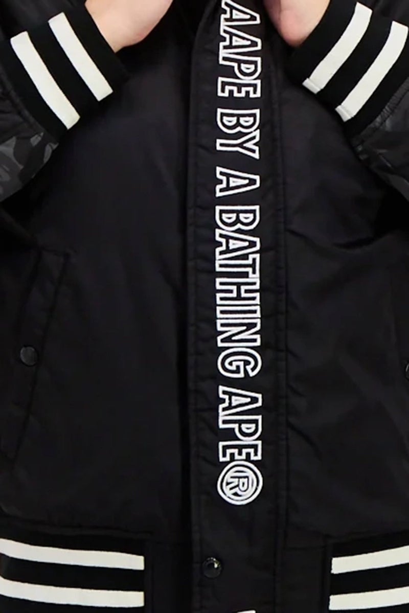 Aape By A Bathing Ape Women Embroidered Logo Puffer Jacket, Black - Image 5